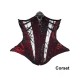 Duchess Gothic Velvet Boned Corset / Strap Top By Blood Supply (BSY152C)